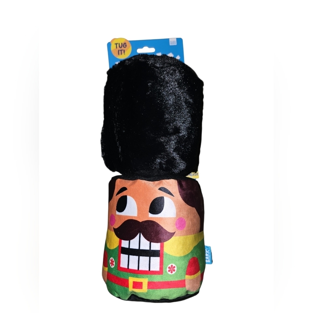Barkbox Black Nutcracker Plush Pull Dog Toy, NWT.
